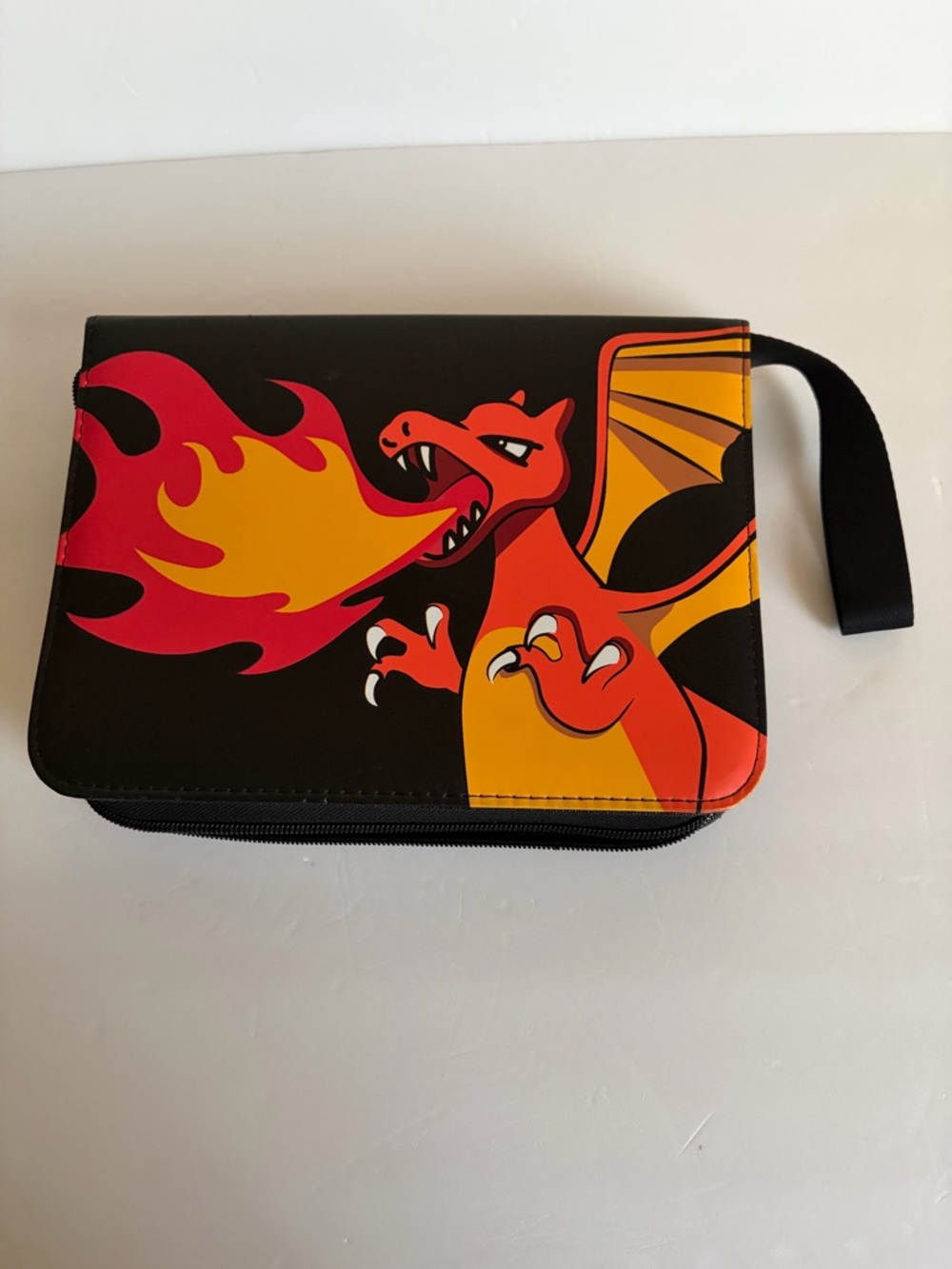 Charizard Fire Breath Zip Case - Black, Orange, Red
